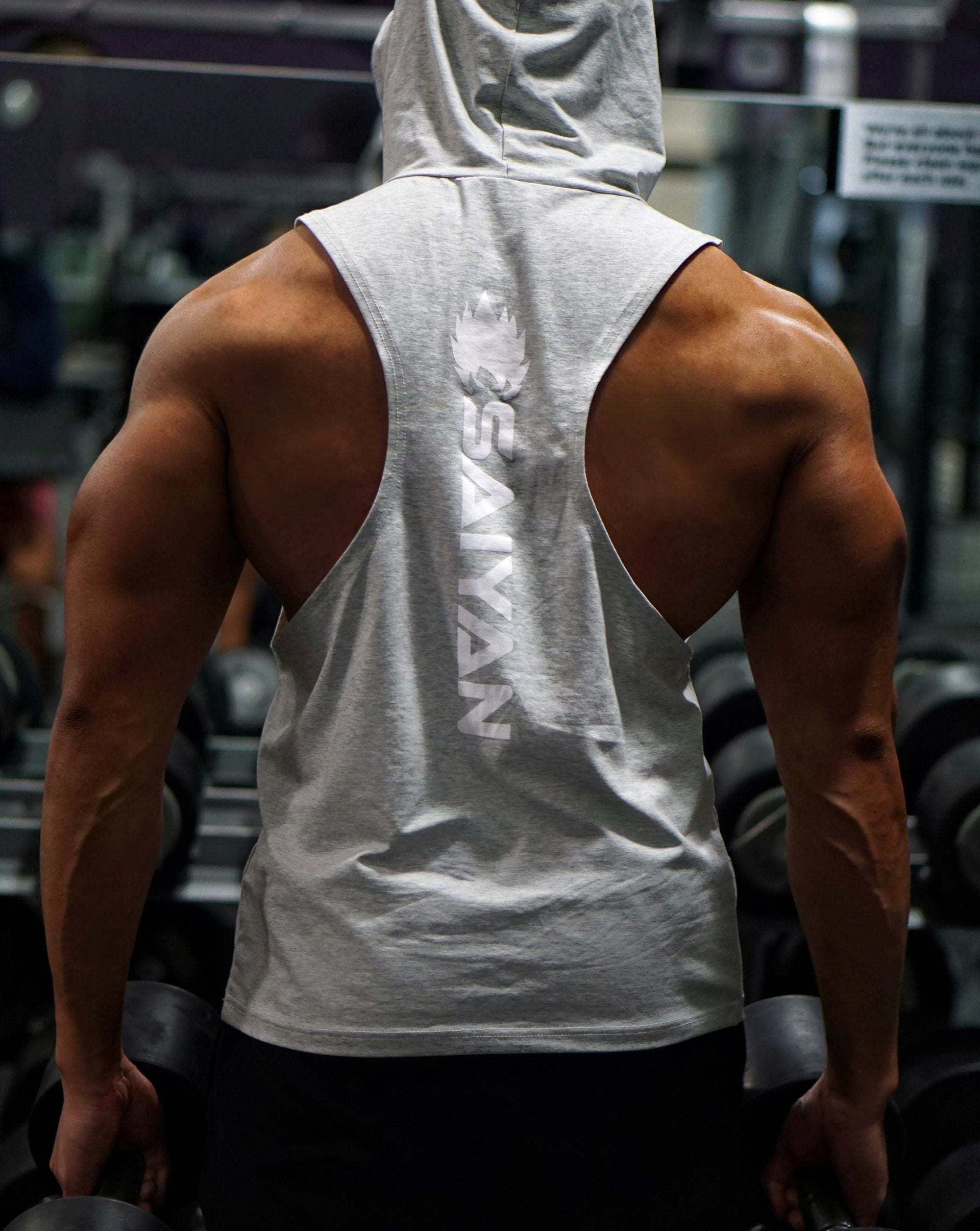 V2.0 Low Cut 'Ascension' Performance Sleeveless Hoodie - Concrete Grey