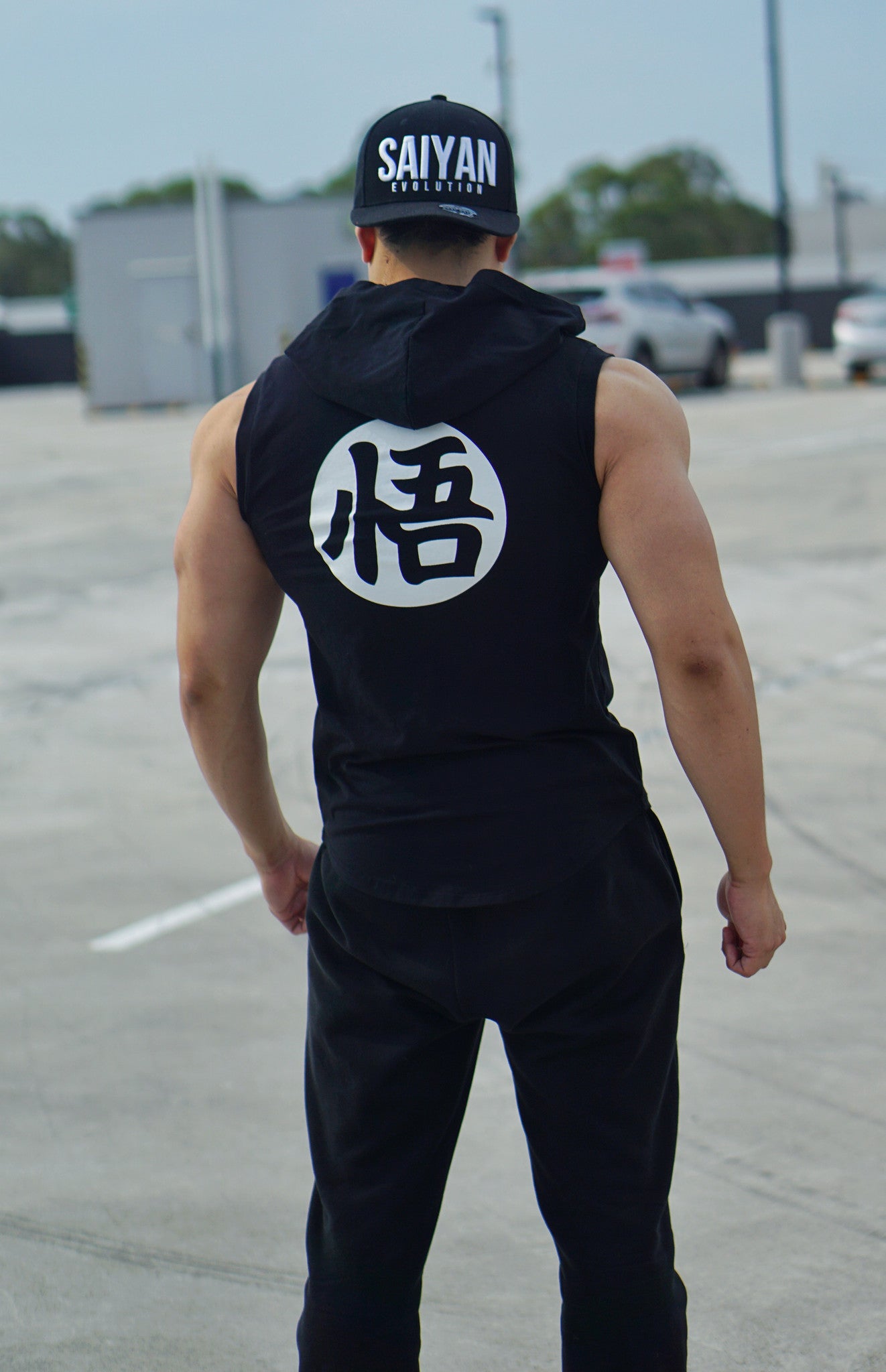 V2.0 'Ascension' Sleeveless Hoodie - Elite Black - Saiyan Evolution Online Shop Worldwide Shipping - 4