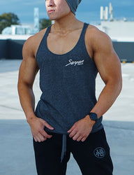 'Saiyan Evolution' Signature Series Mens Lifestyle Singlet - Dark Heather - Saiyan Evolution Online Shop Worldwide Shipping - 1