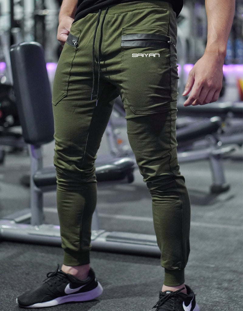 V2 'SAIYAN' Fitted Pants - Khaki
