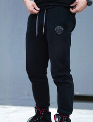 A.C.E Premium Embroidered Fitted Sweat Pants - Elite Black - Saiyan Evolution Online Shop Worldwide Shipping