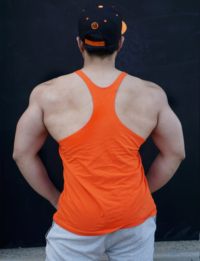 A.C.E Y Back Singlet - Original Orange - Saiyan Evolution Online Shop Worldwide Shipping - 2