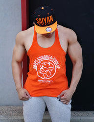 A.C.E Y Back Singlet - Original Orange - Saiyan Evolution Online Shop Worldwide Shipping - 1