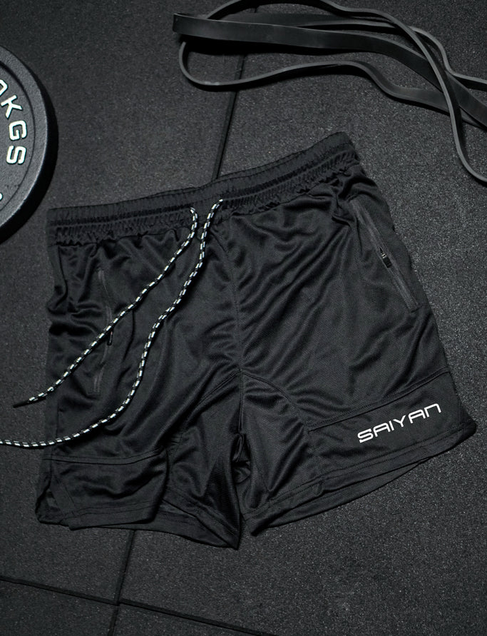 [NEW ARRIVAL] V2 'SAIYAN' Lifting Shorts - Elite Black