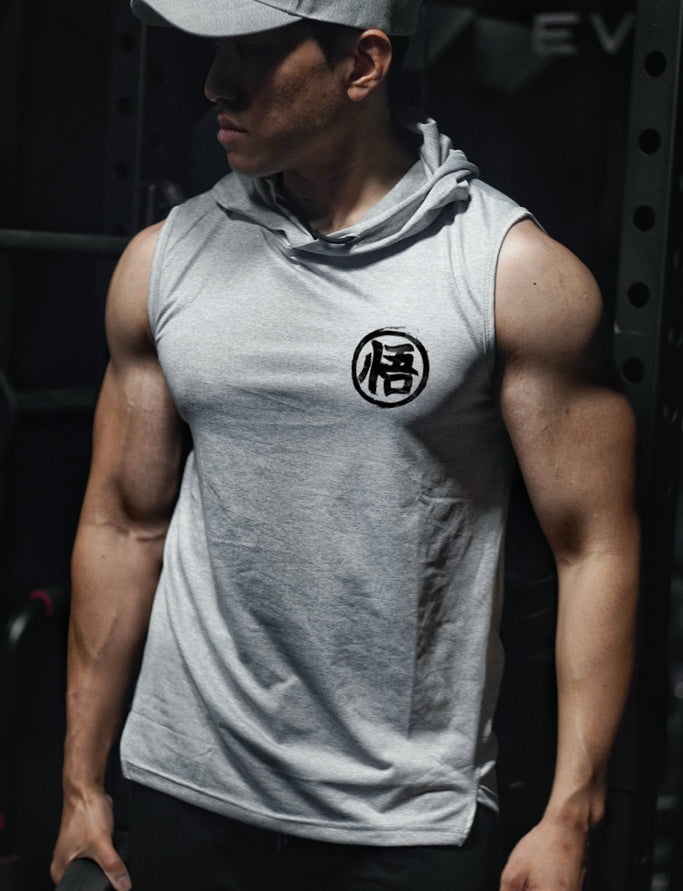 [LIMITED EDITION] V2.0 'Ascension' Sleeveless Hoodie - Grey/Black
