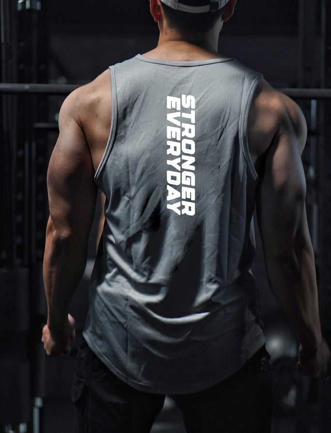 [NEW ARRIVAL] 'STRONGER EVERYDAY' Muscle Shirt - Grey