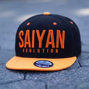 'Saiyan Evolution' Snapback Hat - Black/Orange - Saiyan Evolution Online Shop Worldwide Shipping - 1