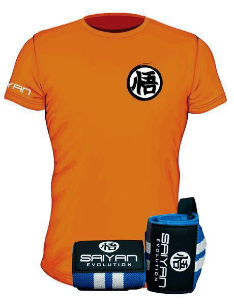 Original Fighter Package - V2.0 Original Orange 'Ascension' Performance T-Shirt w/ Wrist Straps (Save 15%)