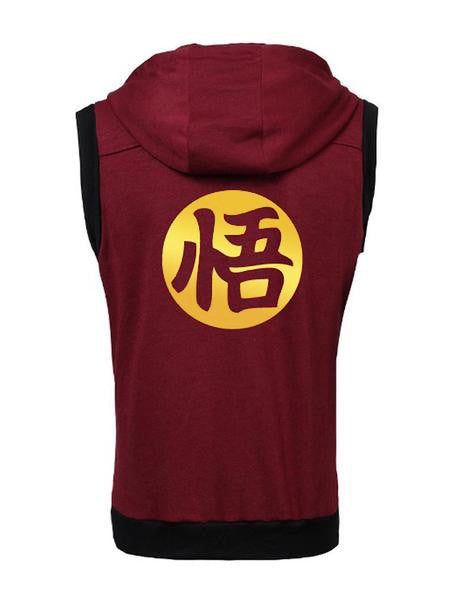 A.C.E SLEEVELESS ZIP HOODIE - FITTED - WINE RED