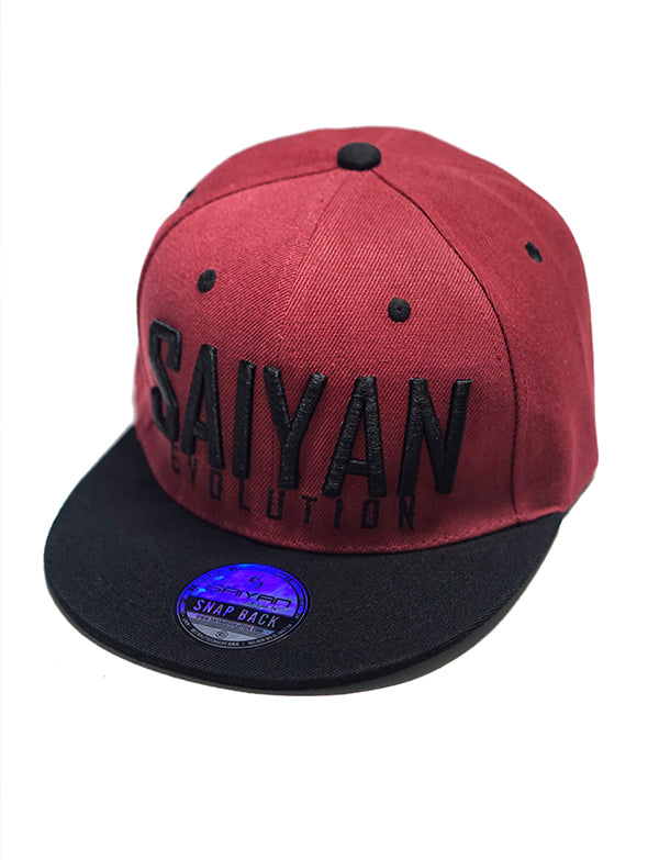 [NEW ARRIVAL] 'Saiyan Evolution' Two Tone Snap back Hat - Blood Red/Black