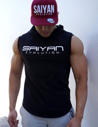 V2.0 'Ascension' Sleeveless Hoodie - Elite Black - Saiyan Evolution Online Shop Worldwide Shipping - 1