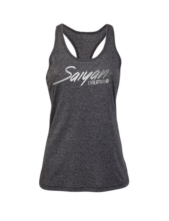 Signature Series Women's Lifestyle Singlet - Dark Heather/Silver - Saiyan Evolution Online Shop Worldwide Shipping