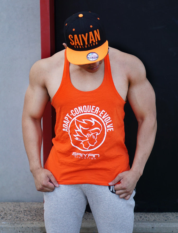 A.C.E Y Back Singlet - Original Orange - Saiyan Evolution Online Shop Worldwide Shipping - 1